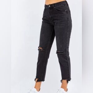 High waist cropped jeans